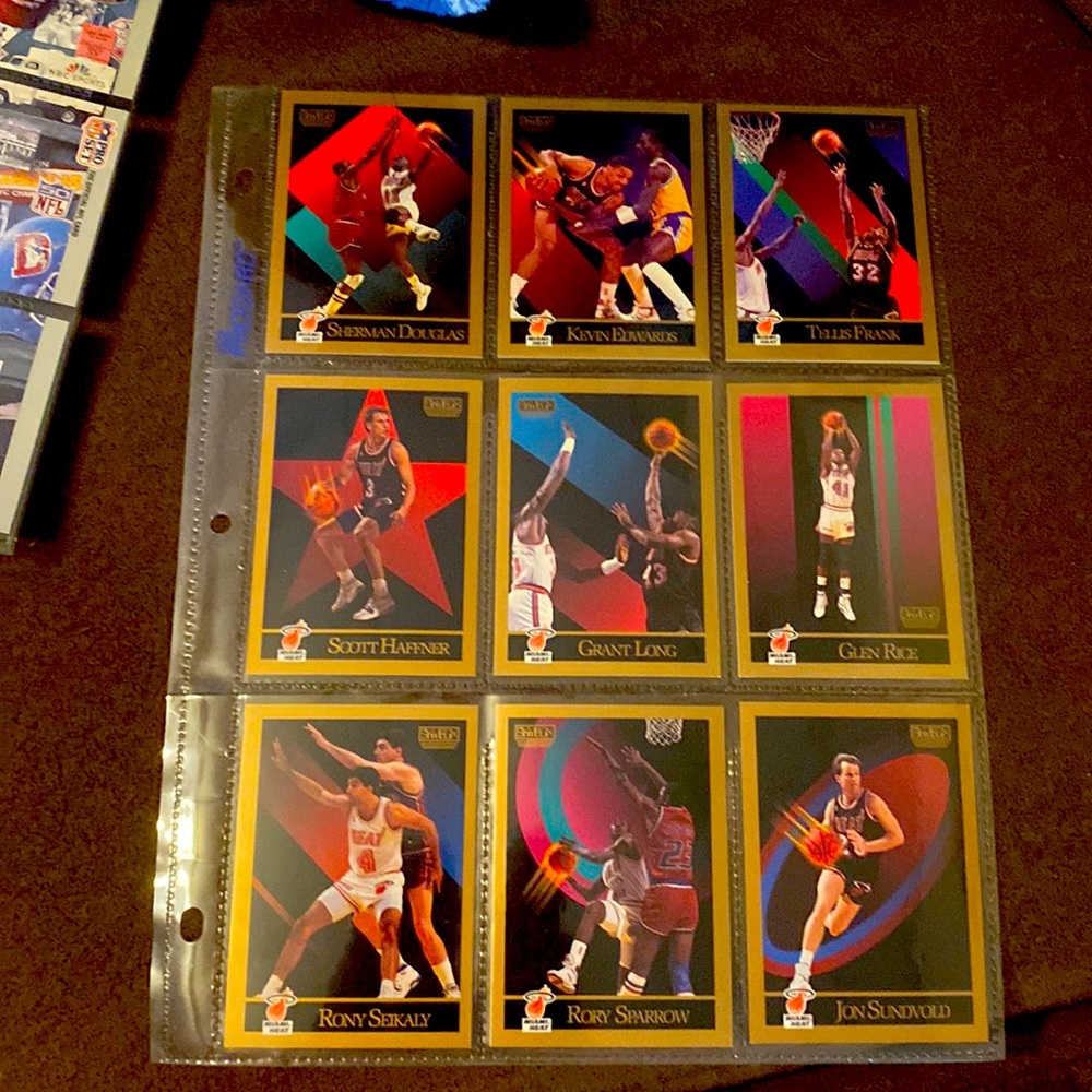 NBA Miami Heat basketball trading cards lot of 9 skybox